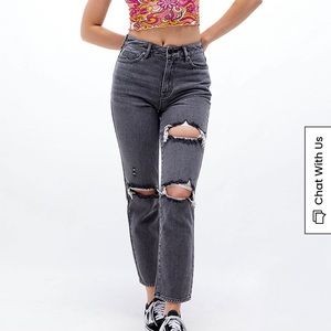 Black ripped jeans from pacsun